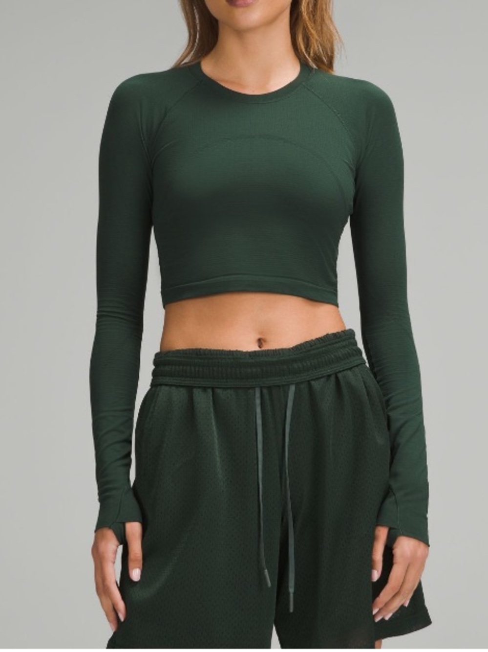 LULULEMON SWIFTLY TECH CROPPED LONG SLEEVE SHIRT 2.0